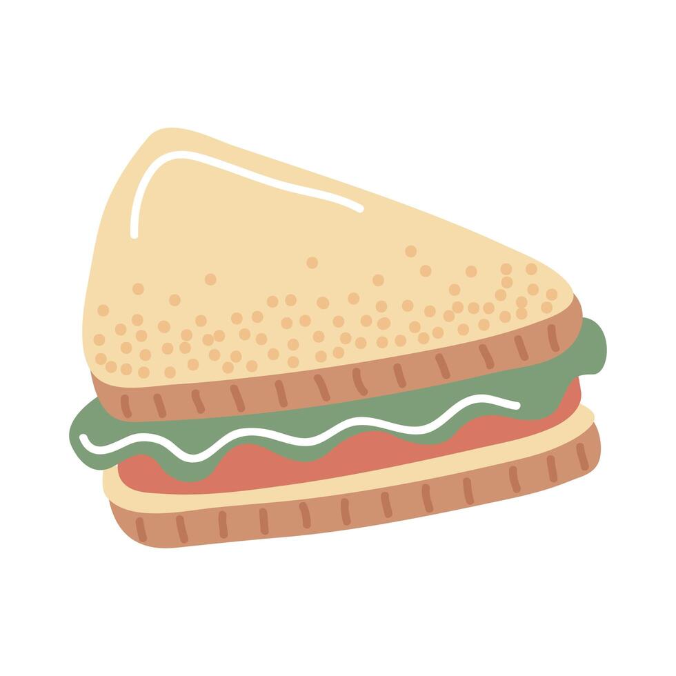 comida sándwich fresca vector