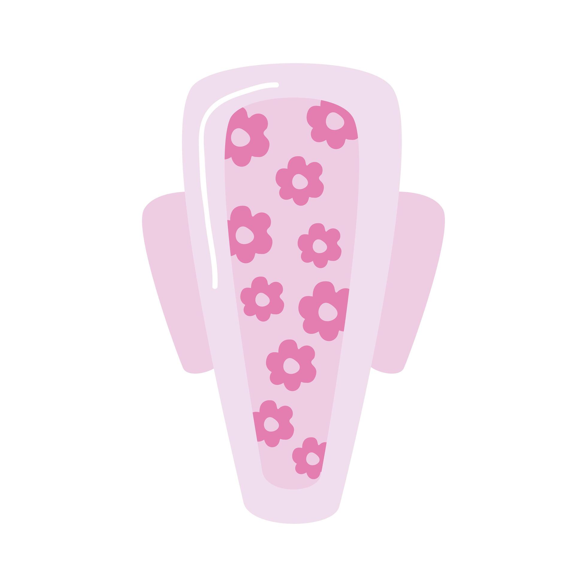 sanitary napkin with flowers 5030101 Vector Art at Vecteezy