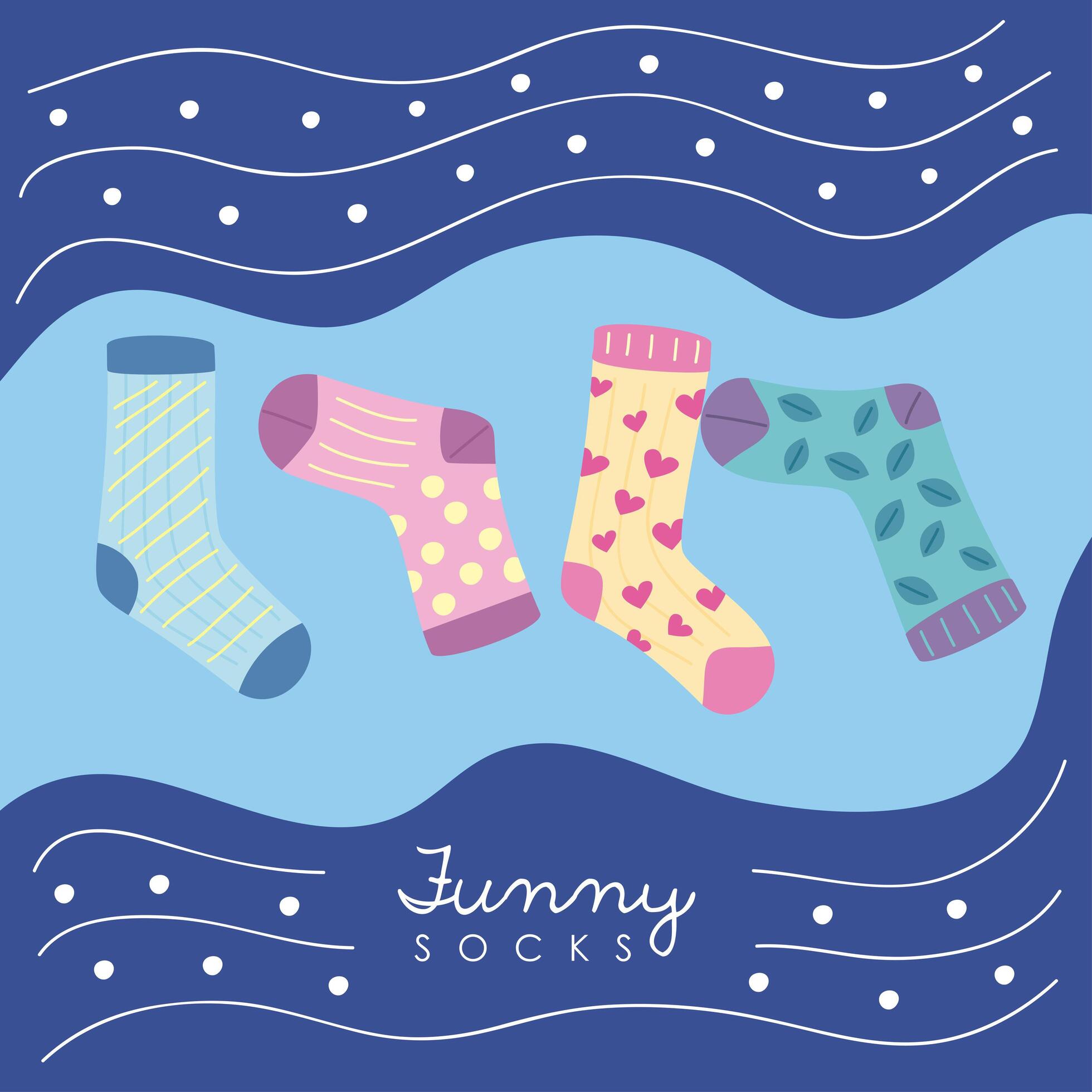 funny socks poster 5030124 Vector Art at Vecteezy