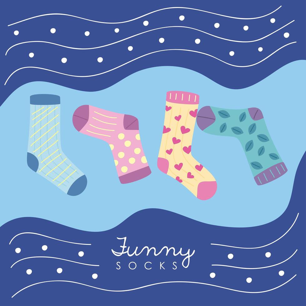 funny socks poster vector