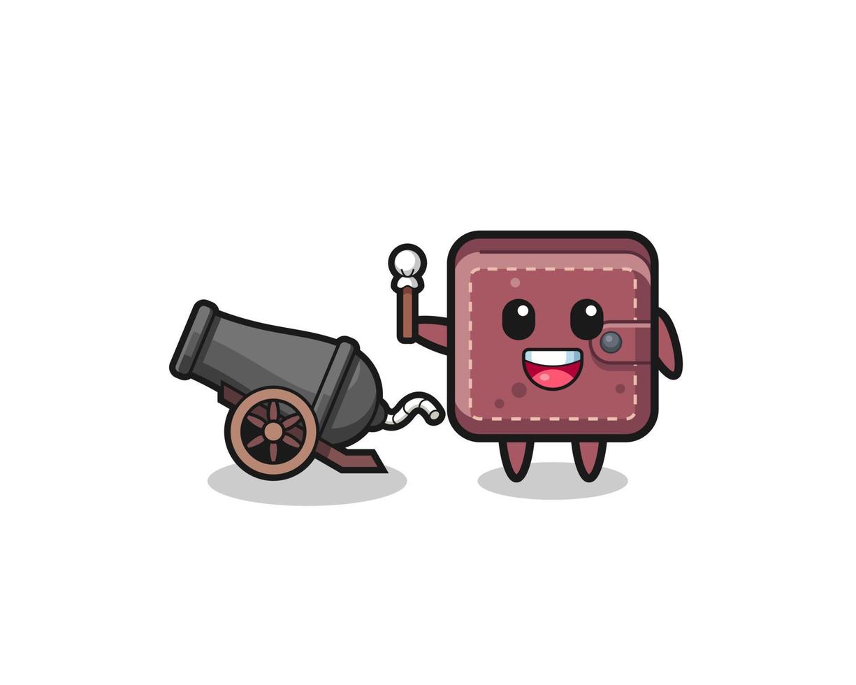 cute leather wallet shoot using cannon vector