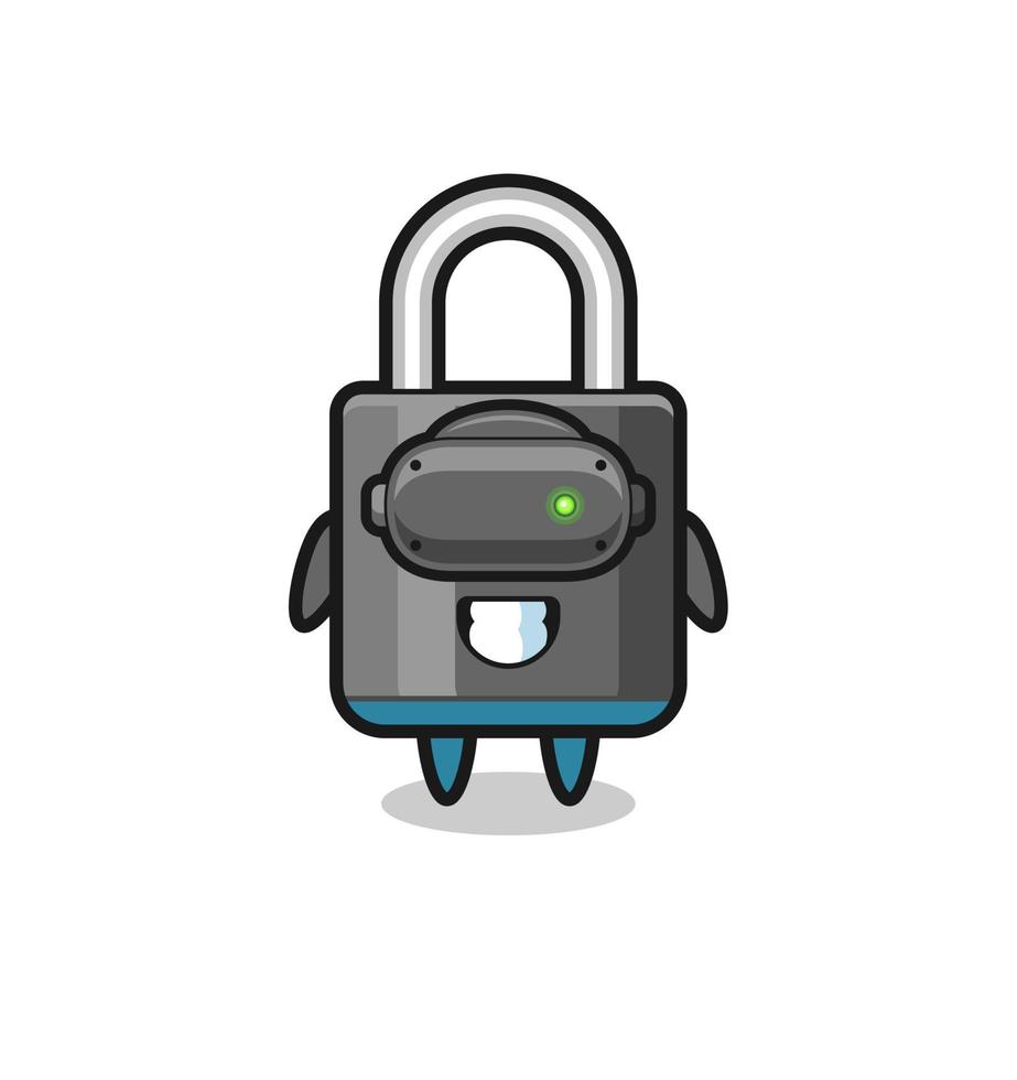 cute padlock using VR headset 5030385 Vector Art at Vecteezy