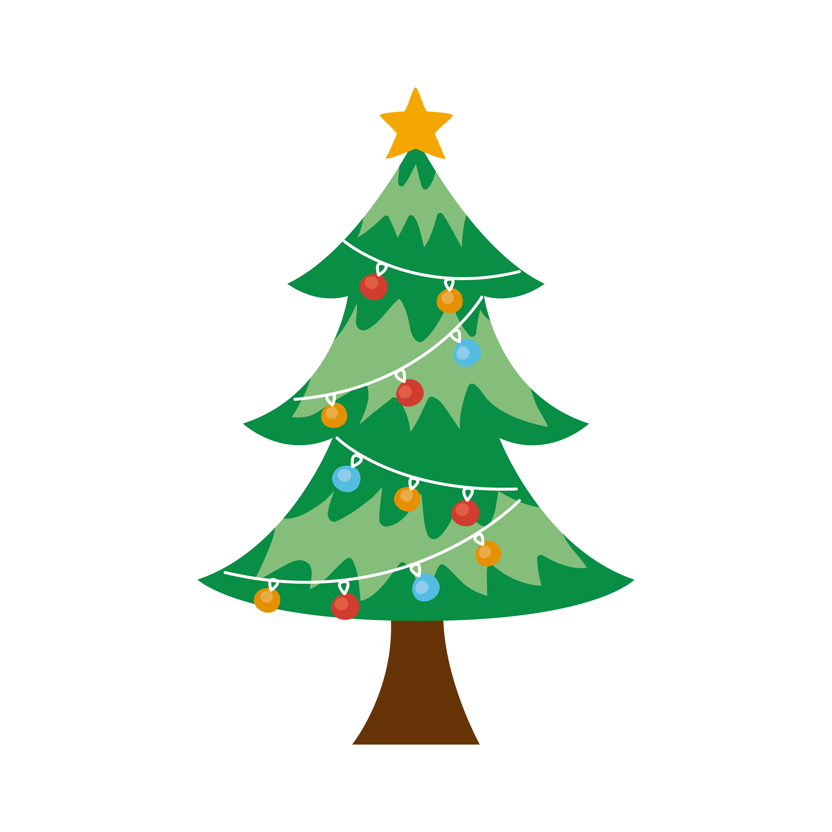 christmas tree with bulbs 5030540 Vector Art at Vecteezy