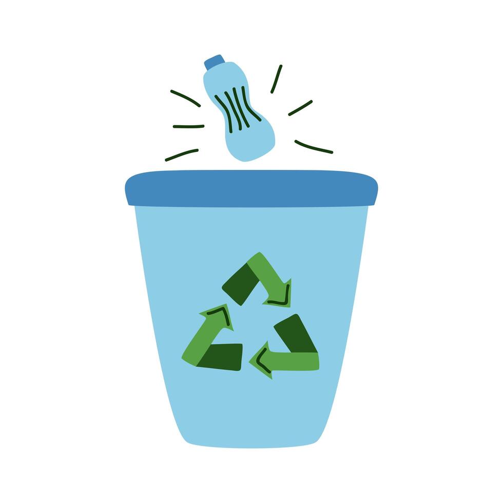 waste bin recycle vector