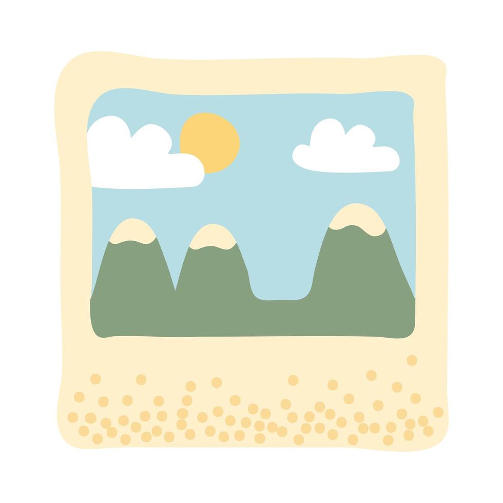 picture with landscape vector