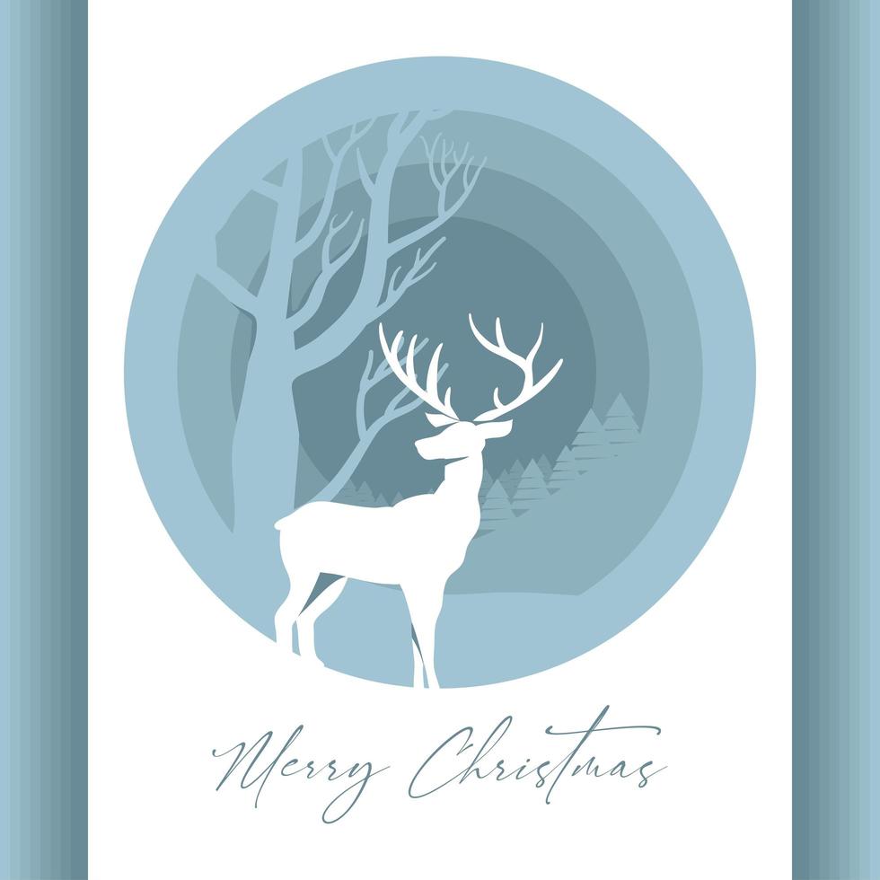 merry christmas postcard vector