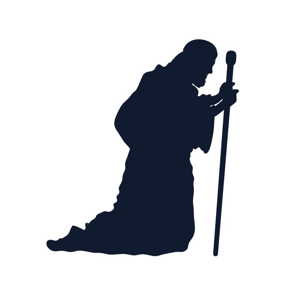 st joseph silhouette vector