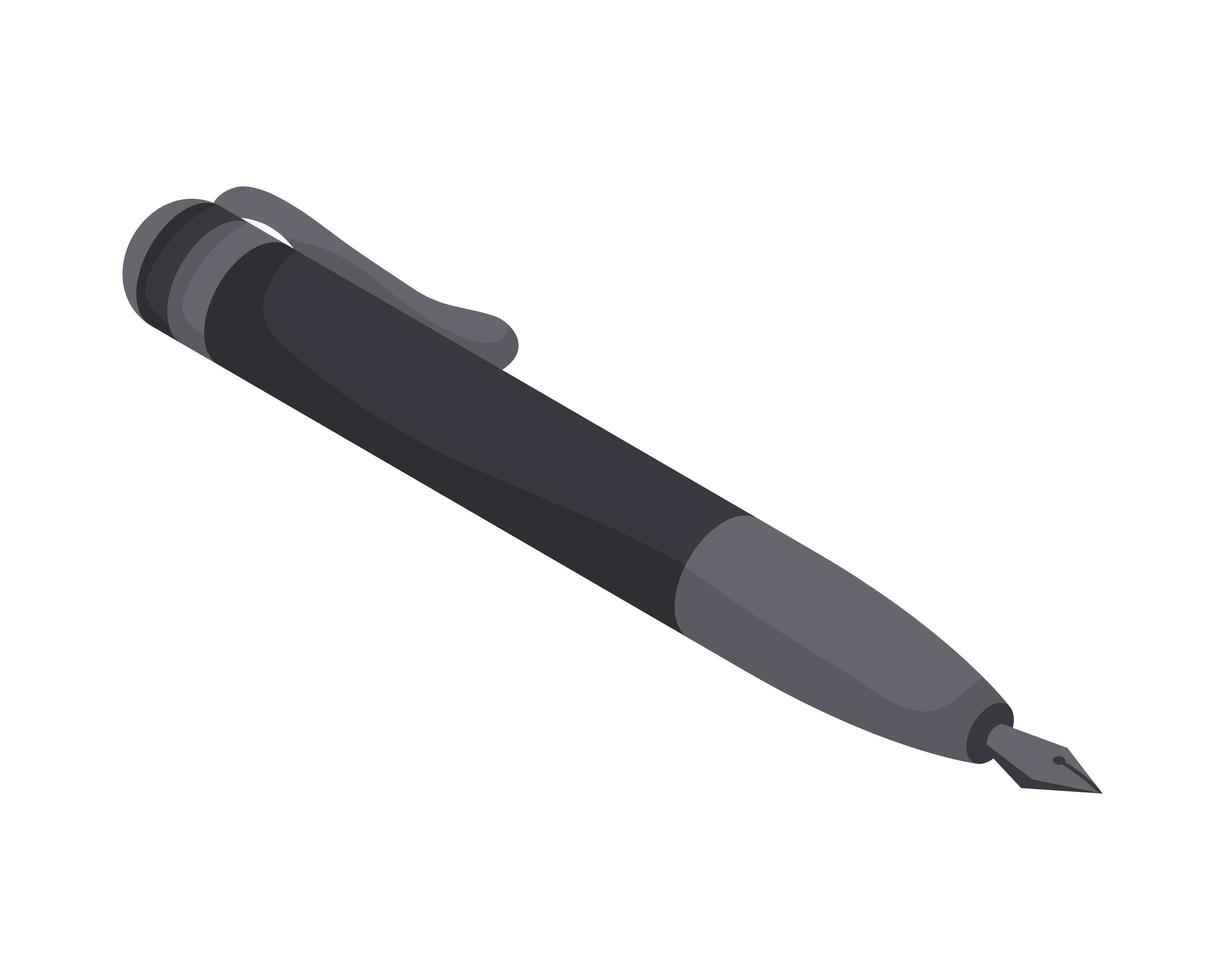 elegant black pen vector