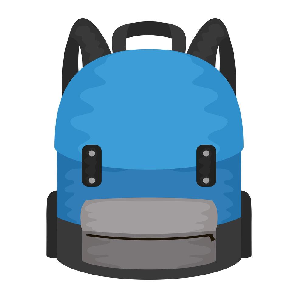 Mochila escolar icono aislado del equipo vector