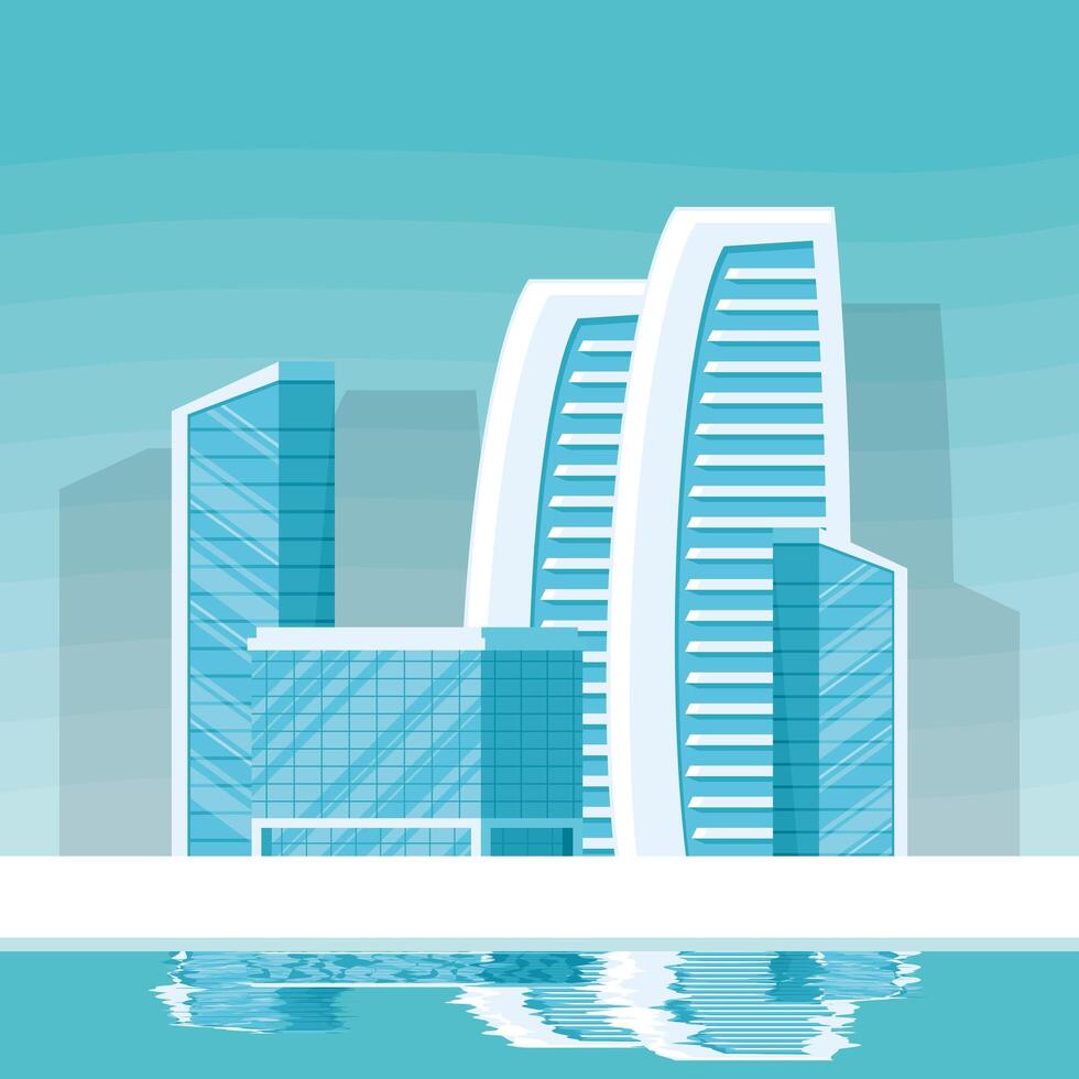 great skyscraper card vector