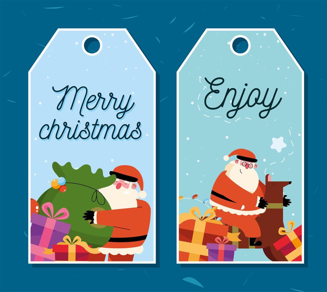 christmas season tags vector