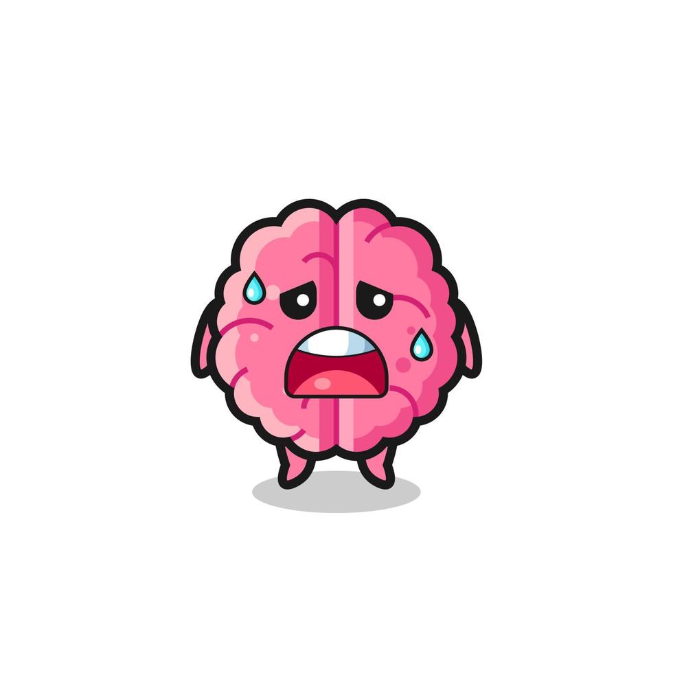 the fatigue cartoon of brain vector