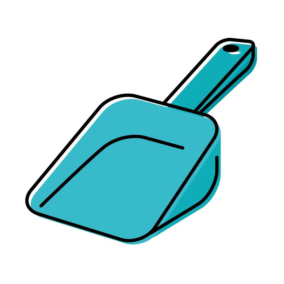 shovel mascot care element icon vector