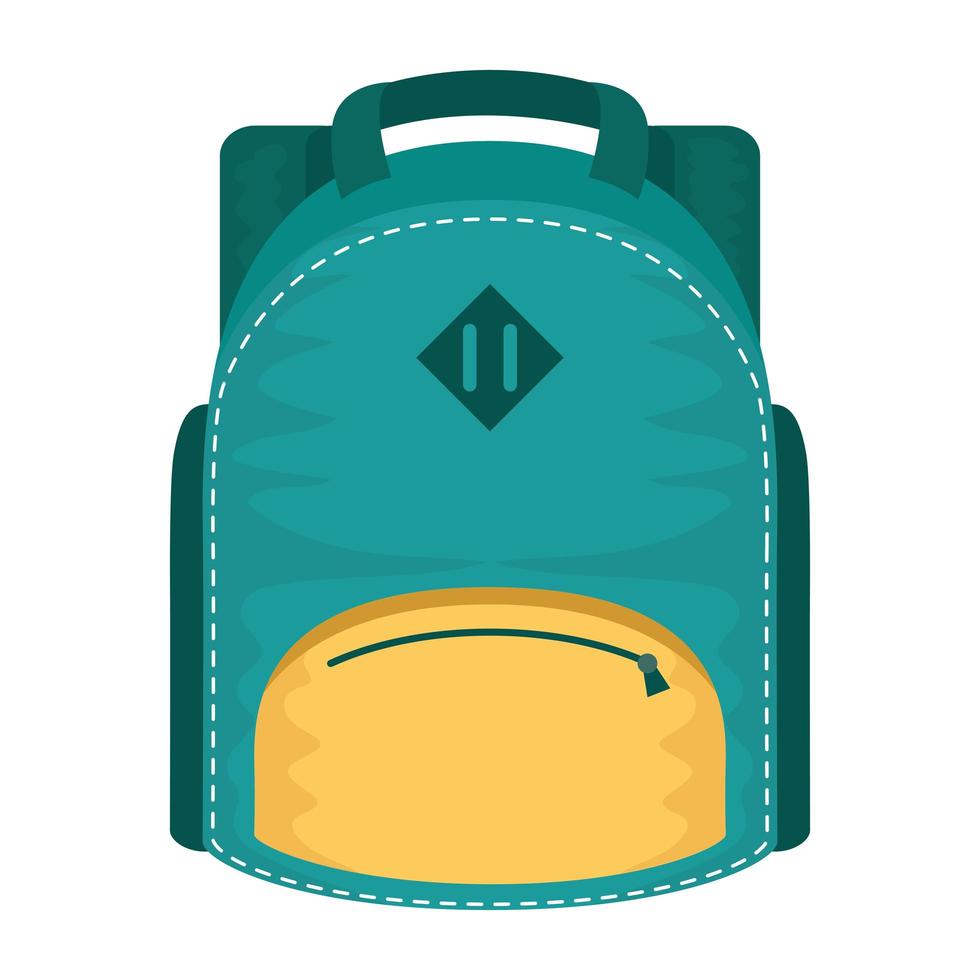 school bag equipment isolated icon vector