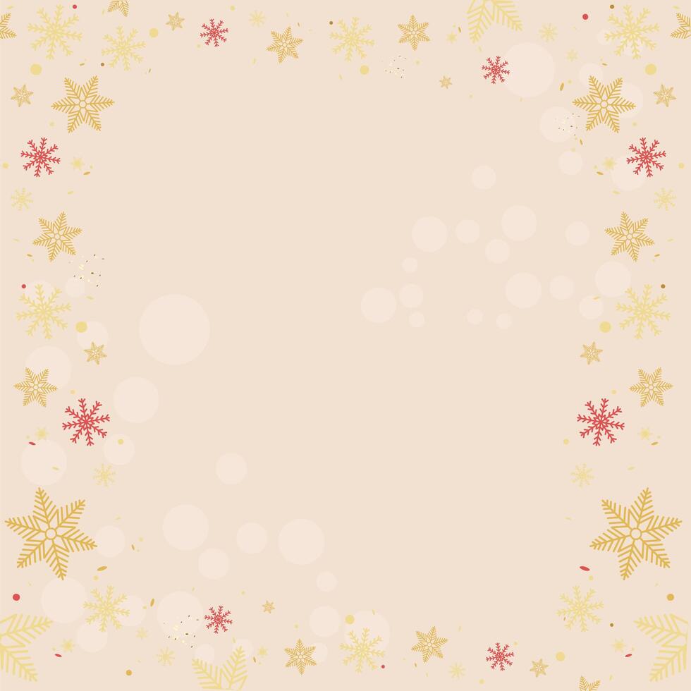christmas snowflakes frame background vector
