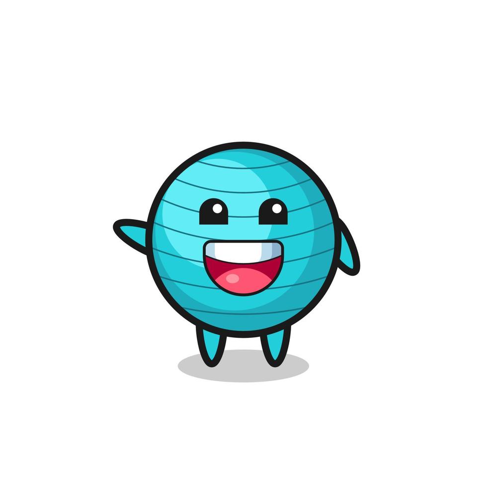 feliz ejercicio bola linda mascota personaje vector