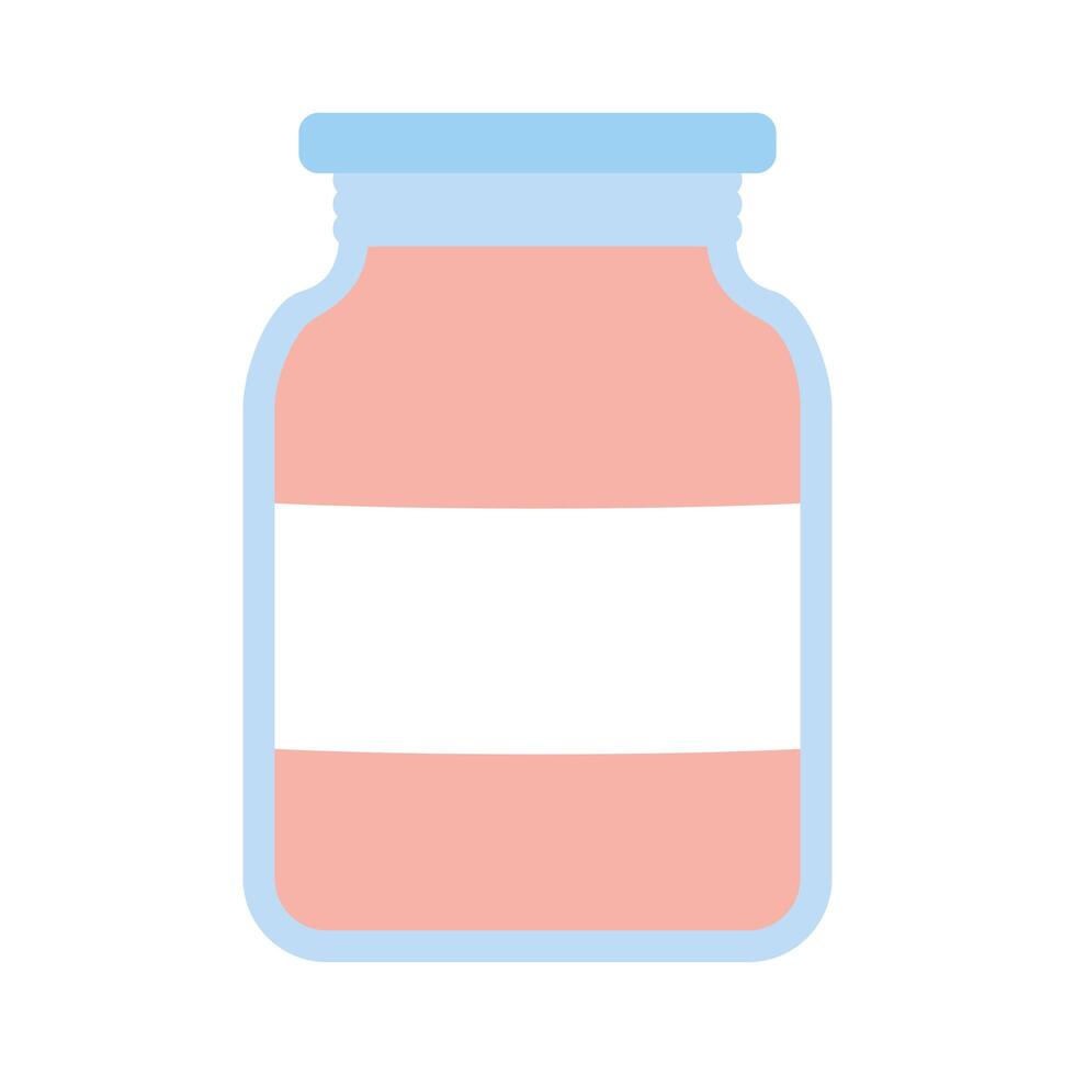 pot with cream isolated icon vector