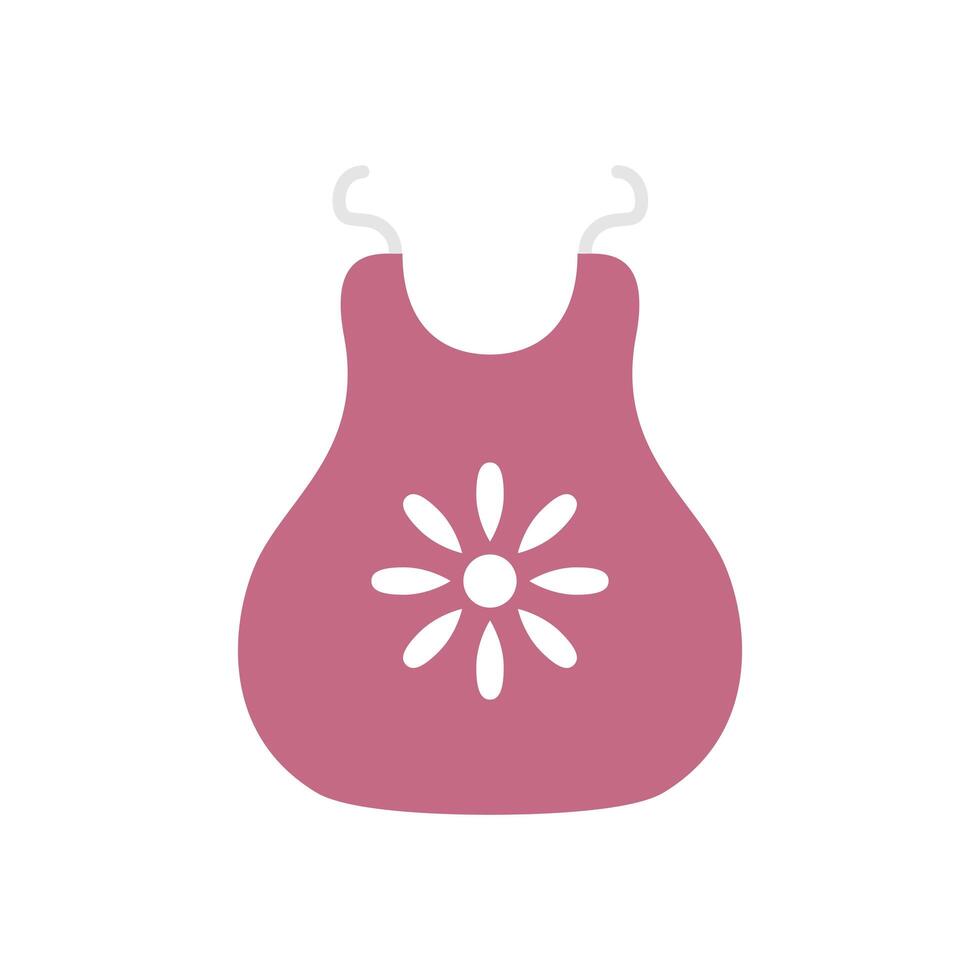 baby bib accessory isolated icon vector