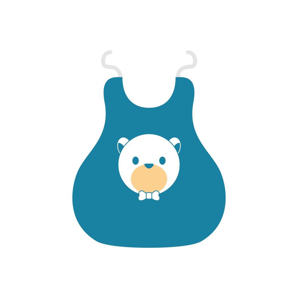 baby bib accessory isolated icon vector