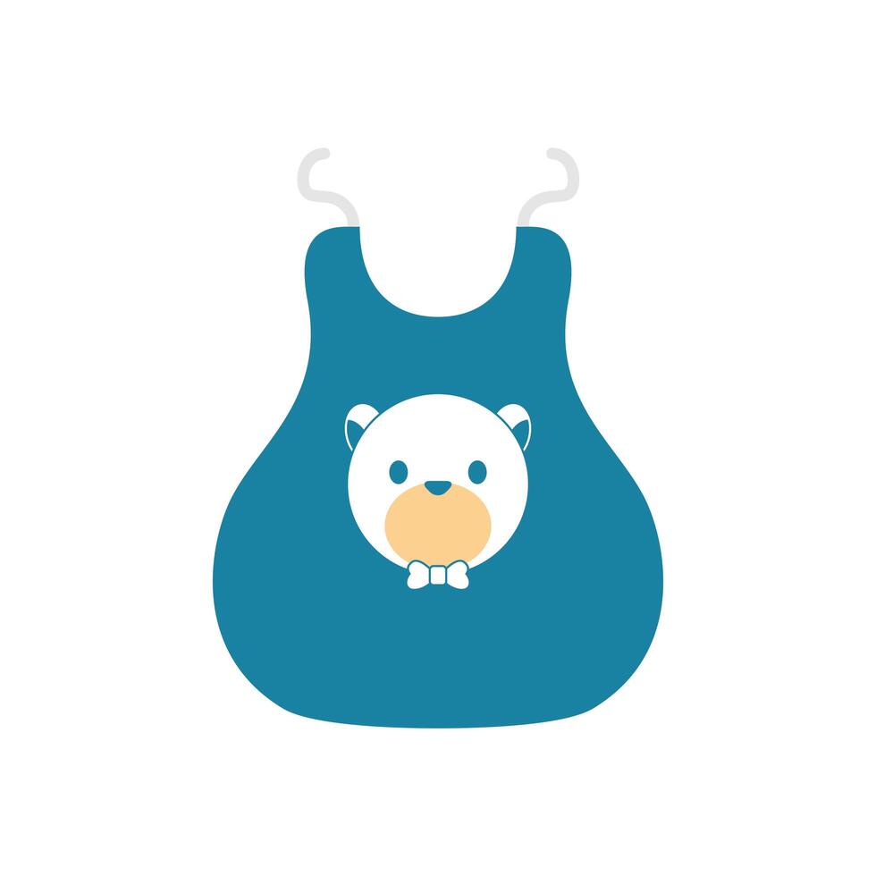 baby bib accessory isolated icon vector