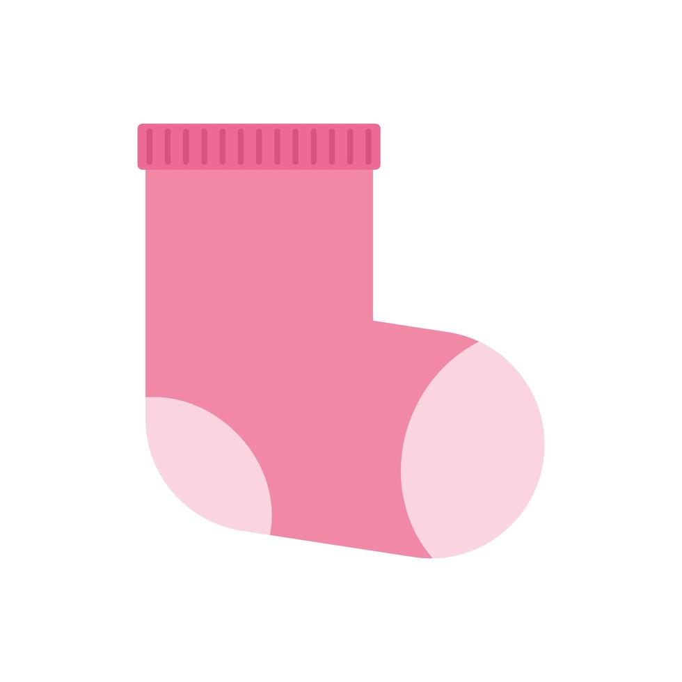 cute baby sock accessory icon vector