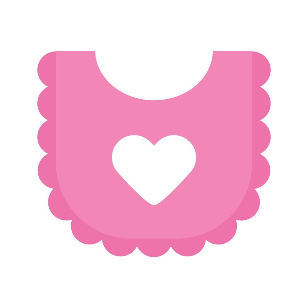 baby bib accessory isolated icon vector