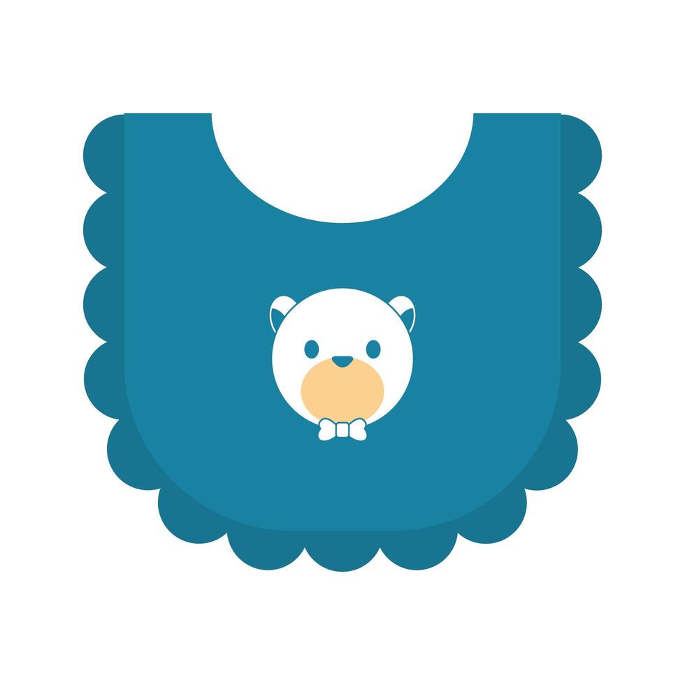 baby bib accessory isolated icon vector
