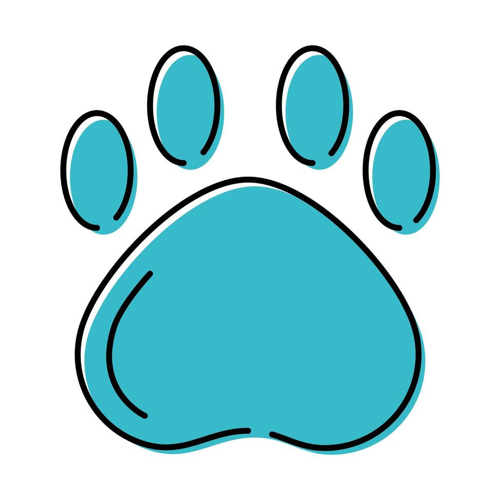paw print mascot isolated icon vector