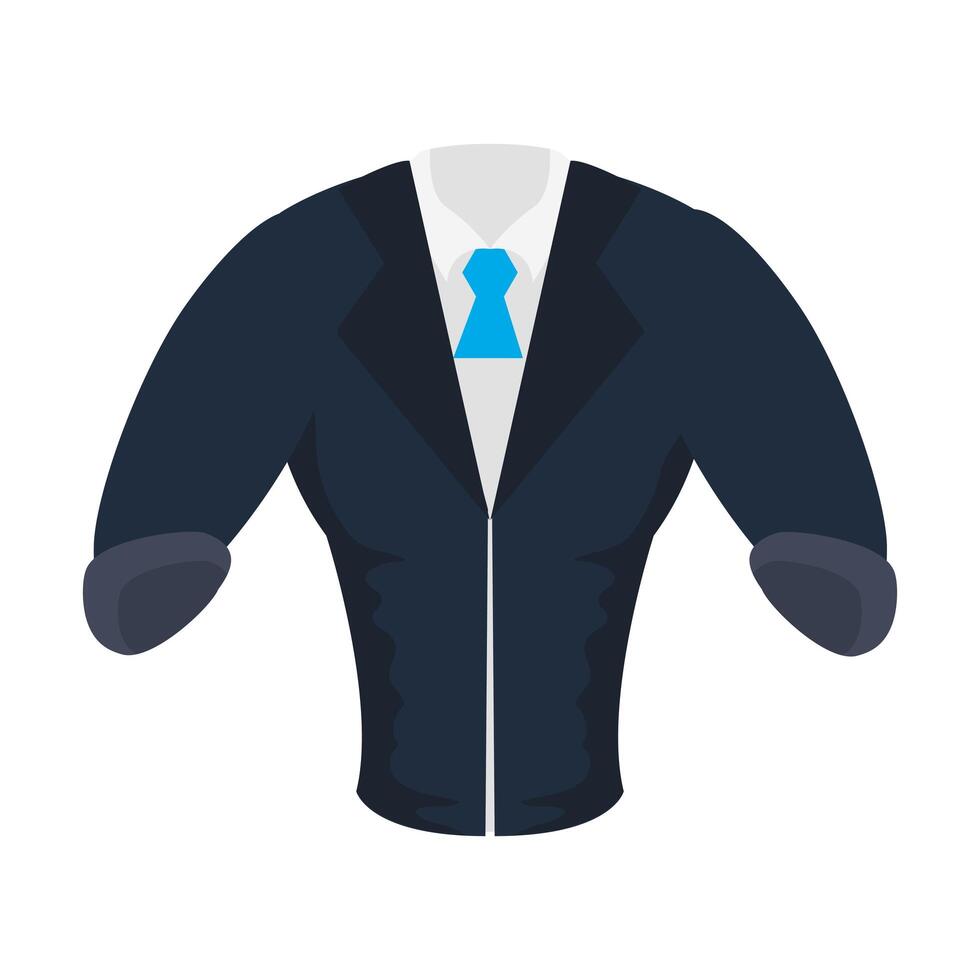 elegant shirt masculine with necktie and blazer vector