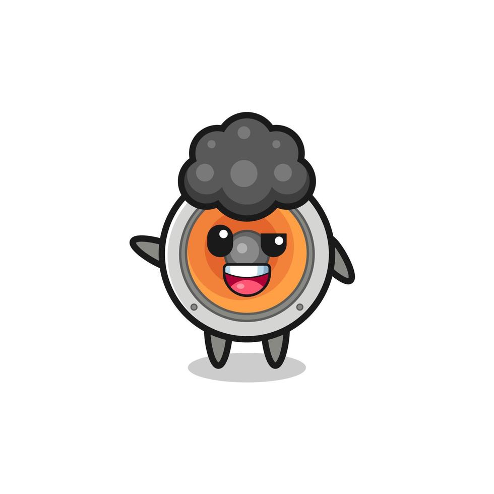 loudspeaker character as the afro boy vector