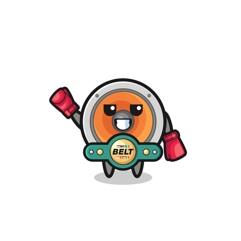 loudspeaker boxer mascot character vector