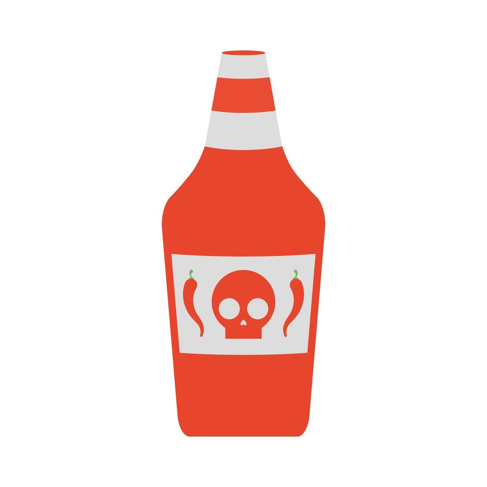 hot sauce bottle isolated icon vector