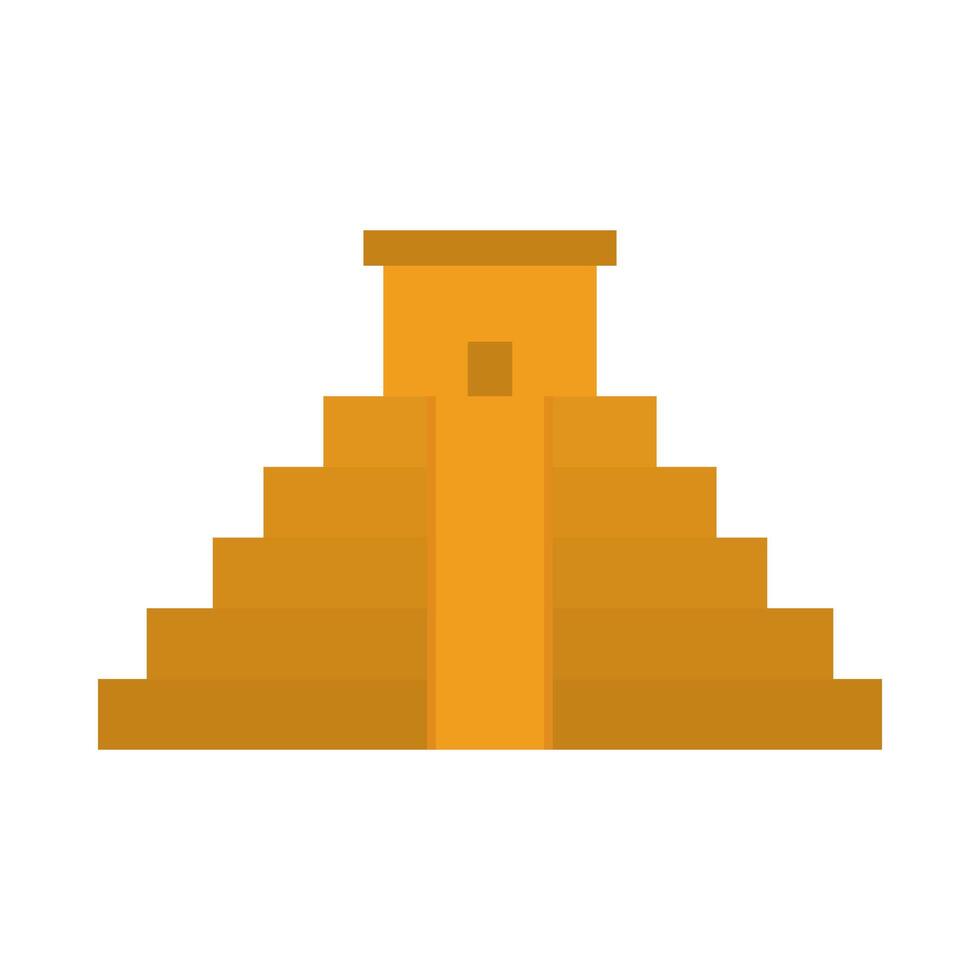 mexican pyramid culture fill style icon vector