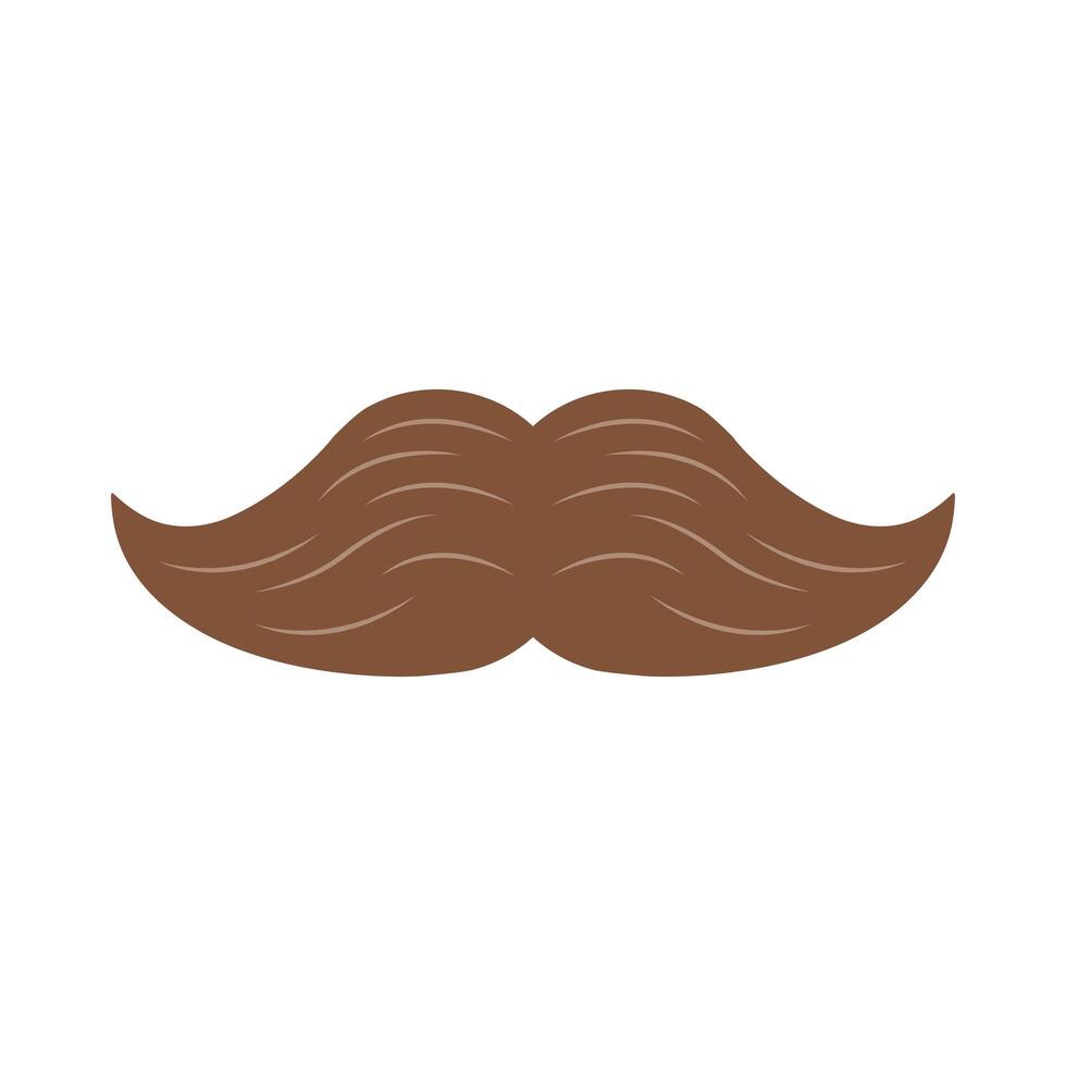 Icono aislado de bigote macho mexicano vector