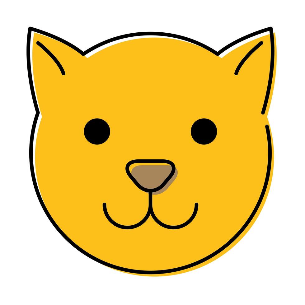 cute little cat mascot icon vector