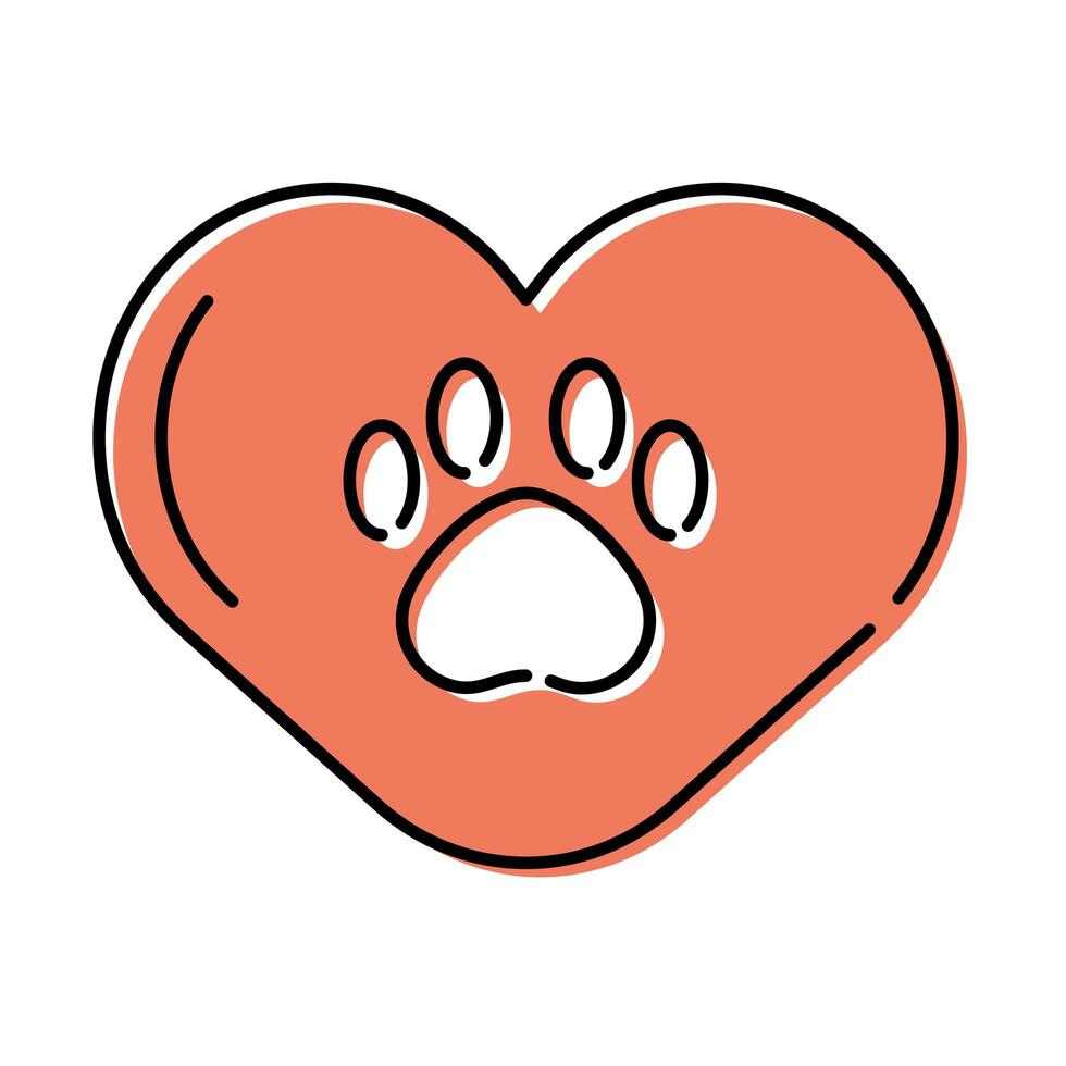 house with paw print mascot vector
