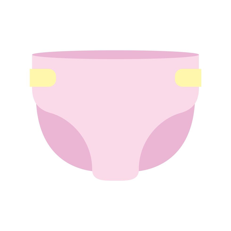 cute baby diaper pink icon vector