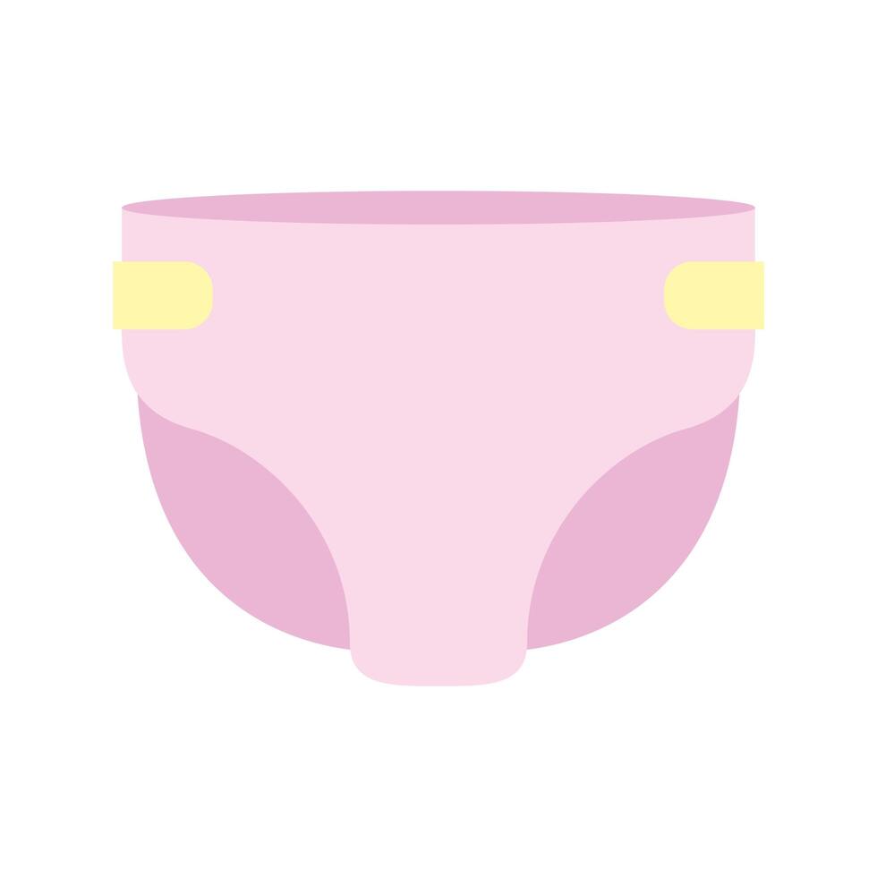 cute baby diaper pink icon vector