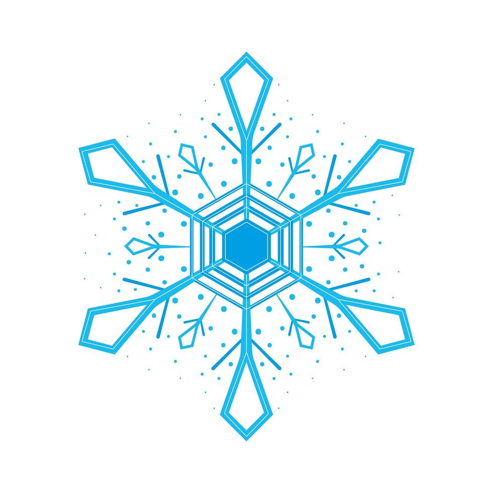 snowflake blue color vector
