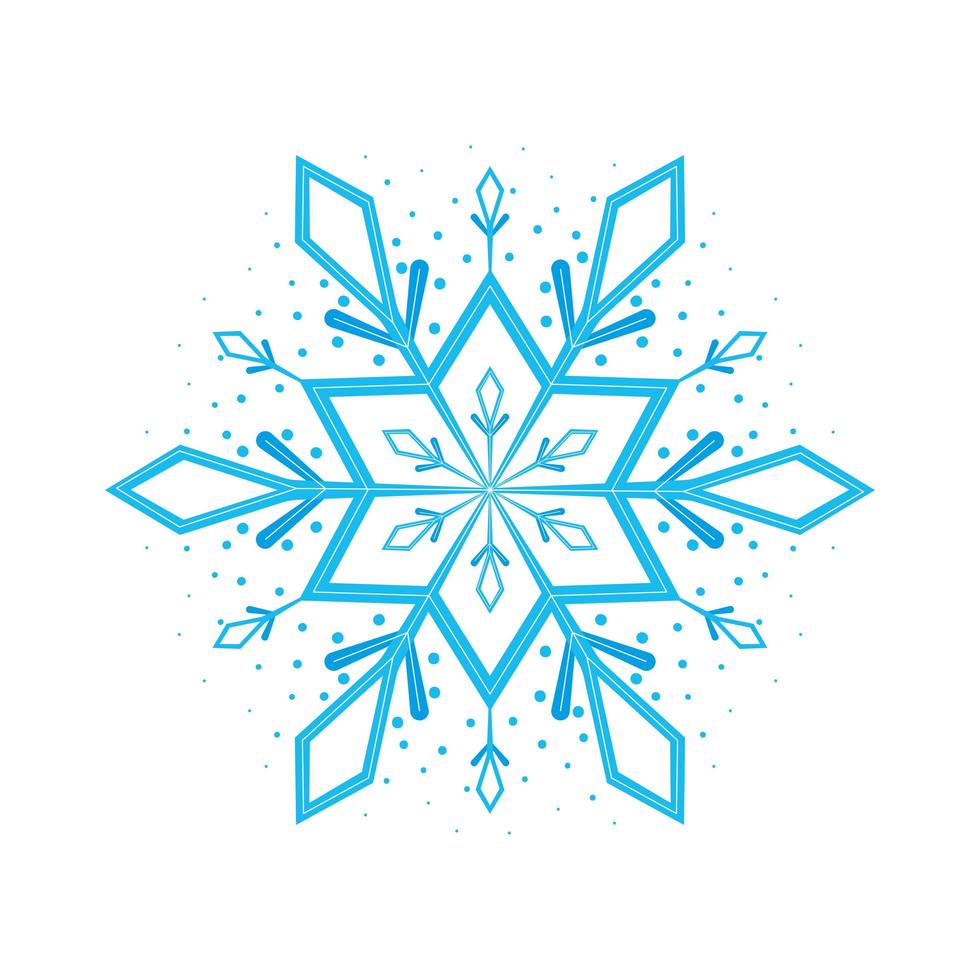 snowflake winter season vector