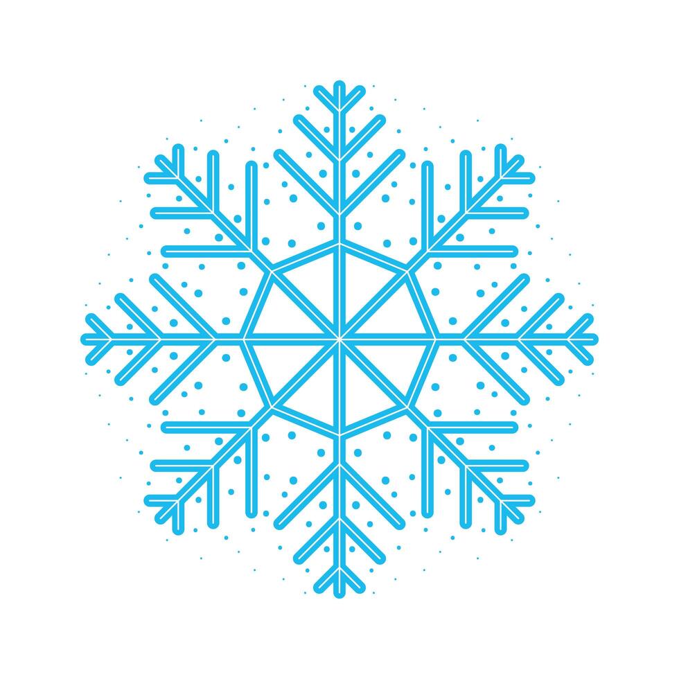 snowflake winter decoration vector