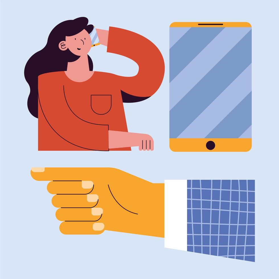 hiring job three icons vector