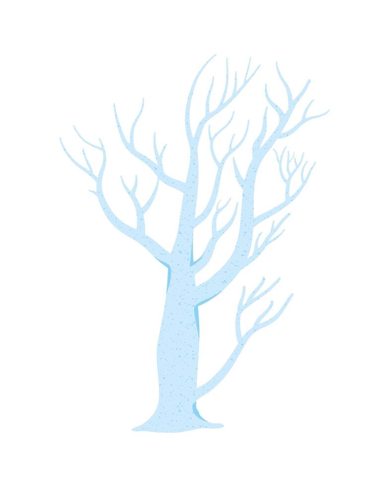 snow dry tree vector