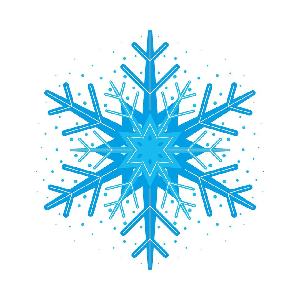 color azul copo de nieve vector