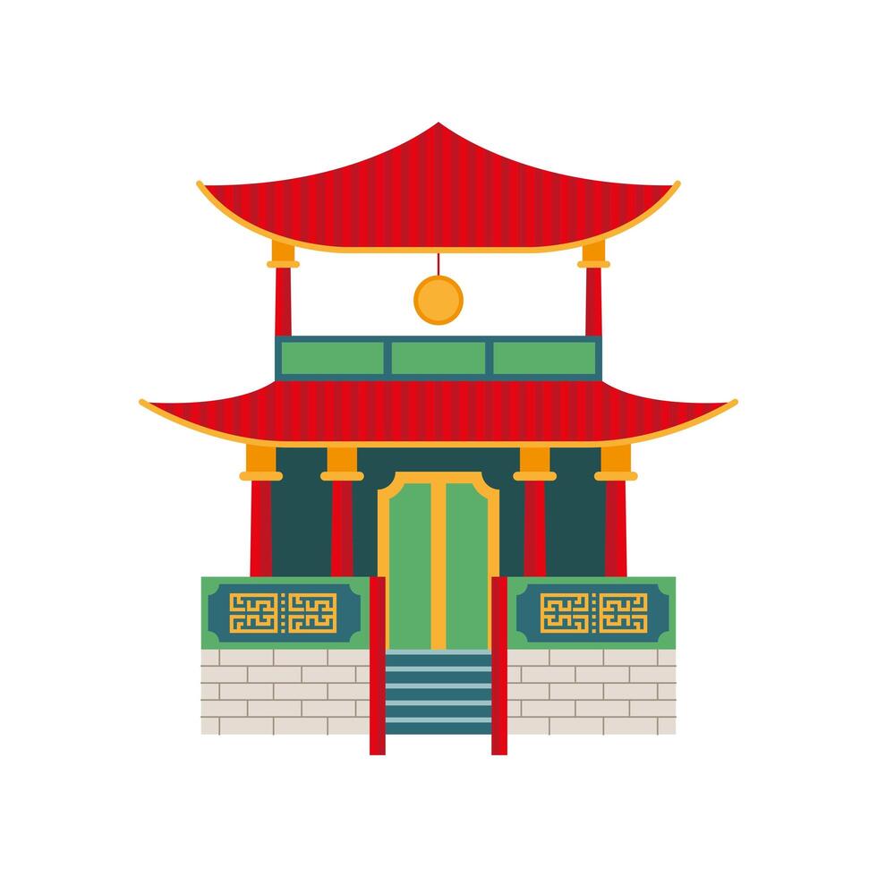 pagoda de la cultura china vector