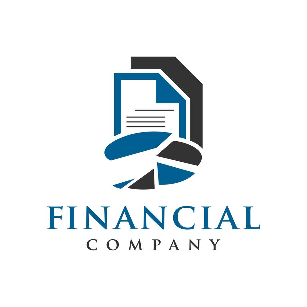 logotipo de marketing y negocios financieros. vector