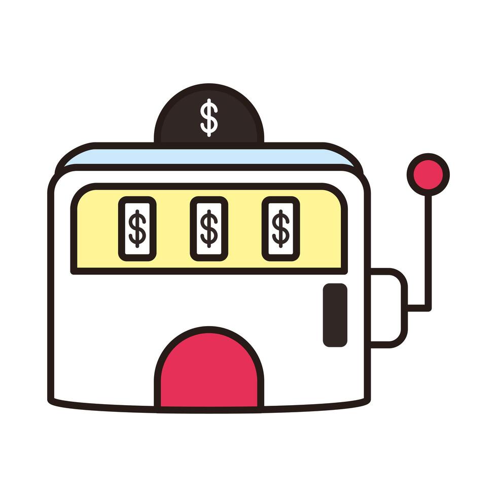 casino slot machine isolated icon vector