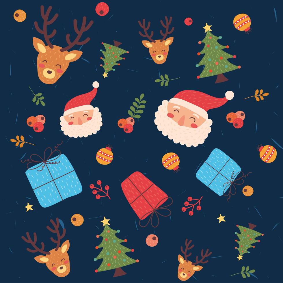 christmas decoration pattern vector