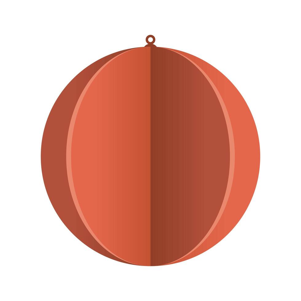 colgante de bola de navidad roja vector