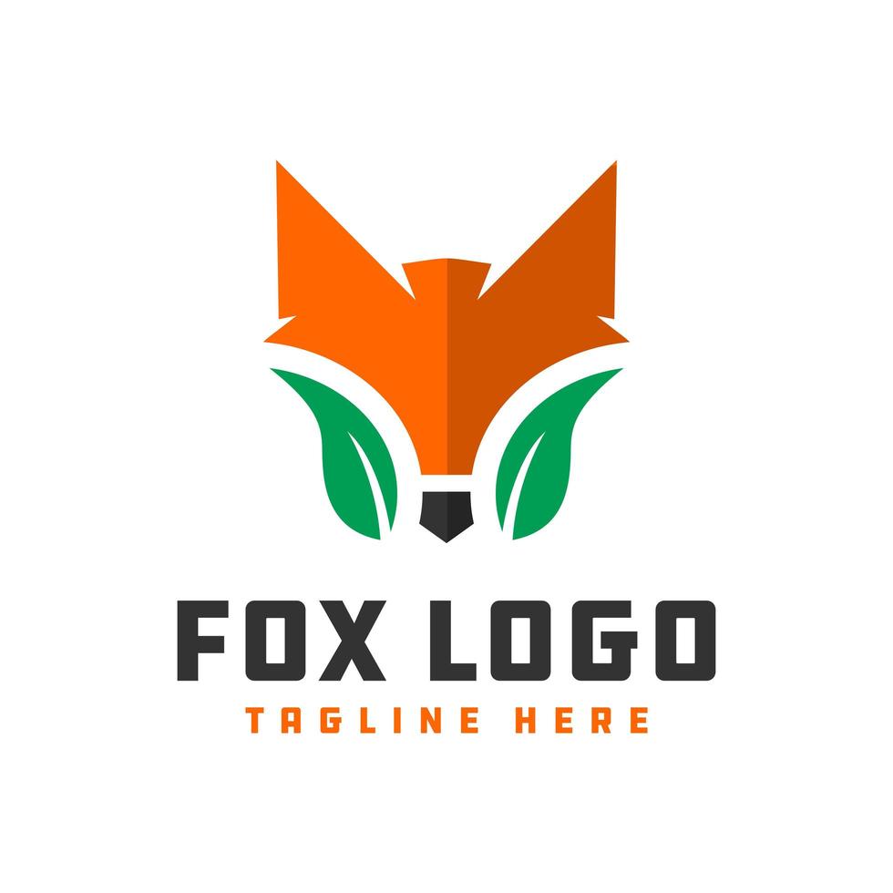 wild fox animal logo vector